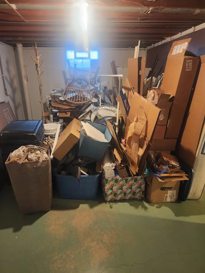 Roll-off dumpster container at job site for 2 Yard Dumpster Rental in Rotterdam